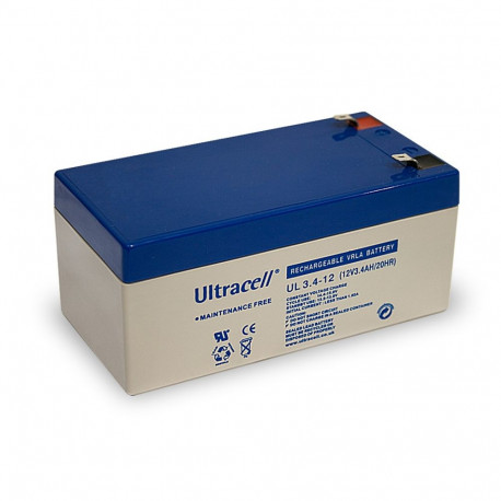 Ultracell pliiaku 12 V, 3.4 Ah (UL3.4-12)