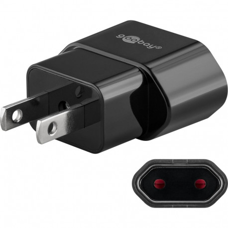Goobay Travel Adapter Europlug to USA/Japan, black