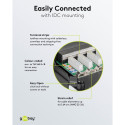 Goobay CAT 6A Mini Desktop Patch Panel, 8 Port (1 HU) black