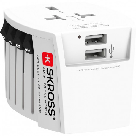 Skross World Adapter MUV USB 2x USB-A