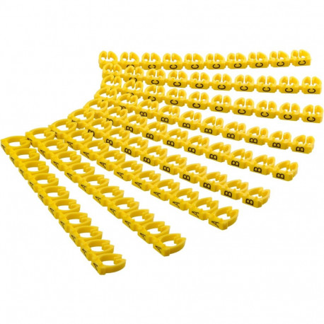 Goobay Cable Marker Clips "Letters A–C" for Cable Diameters of 5.6 - 7.4 mm 6 mm²