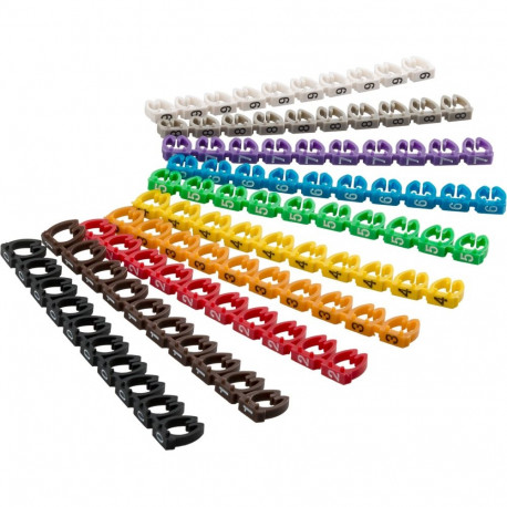 Goobay kaablimärgiklambrid numbritega 0–9 5.6-7.4mm 6mm²