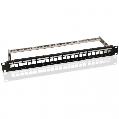 Goobay 19-tolline (48,3 cm) tühi keystone patch-paneel (STP) (1U), maanduskaabliga