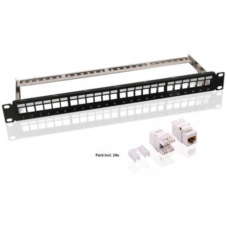 Goobay 19-tolline (48,3 cm) keystone patch paneeli komplekt (1 U)