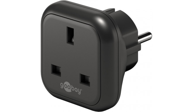 Goobay reisadapter UK–Euroopa, must