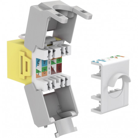 Goobay Keystone moodul RJ45 CAT 6A, UTP kollane