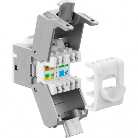 Goobay Keystone moodul RJ45 CAT 6A, STP, õhuke valge