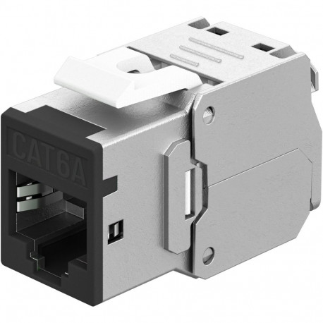 Goobay Keystone moodul RJ45 CAT 6A, STP, Slim, must