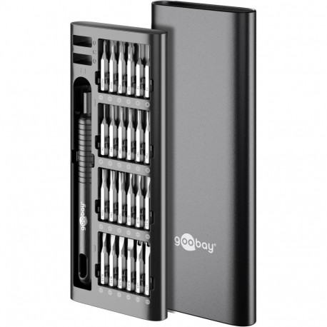 Goobay Tools Screwdriver Set with 48-Piece Precision Bit Set
