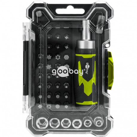 Goobay Tools Screwdriver Set with 43-Piece Bit Set