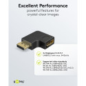 Goobay DisplayPort 90° vasak nurgaadapter