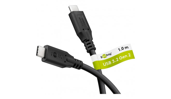 Goobay USB-C kaabel 1m, must
