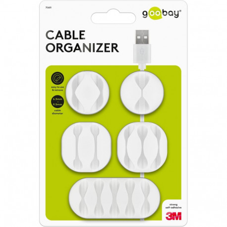 Goobay Cable Management Set, White white