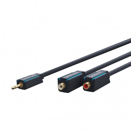 Clicktronic 3.5 mm AUX–RCA adapterkaabel, stereo 0.1 m
