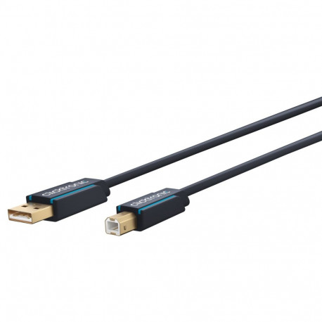 Clicktronic USB-A–USB-B 2.0 adapterkaabel 3 m