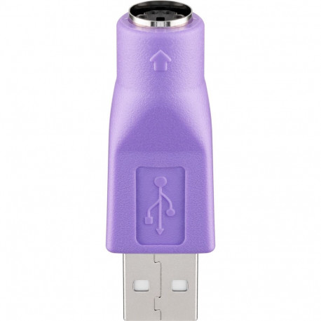Goobay USB-A–PS/2 adapter violet