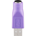 Goobay USB-A to PS/2 Adapter violet