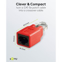 Goobay RJ45 Crossover Modular Adapter, CAT 5e