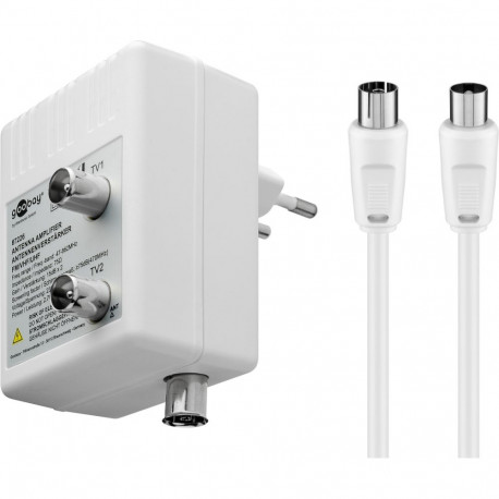 Goobay Antenna Amplifier with 2 Outputs, 15-30 dB