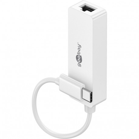 Goobay USB-C Ethernet Adapter, white