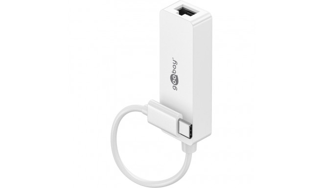 Goobay USB-C Ethernet Adapter, white