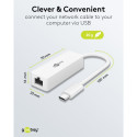 Goobay USB-C Ethernet Adapter, white
