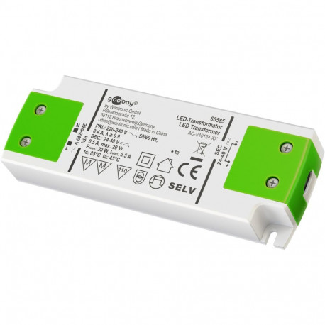 Goobay konstantvoolu LED trafopinge 500 mA, 20 W, üliõhuke