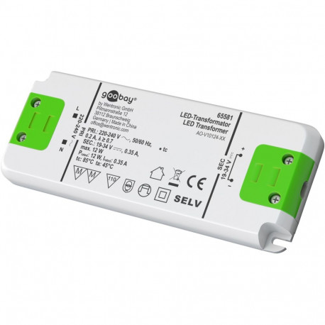 Goobay konstantvoolu LED trafopinge 350 mA, 12 W, üliõhuke