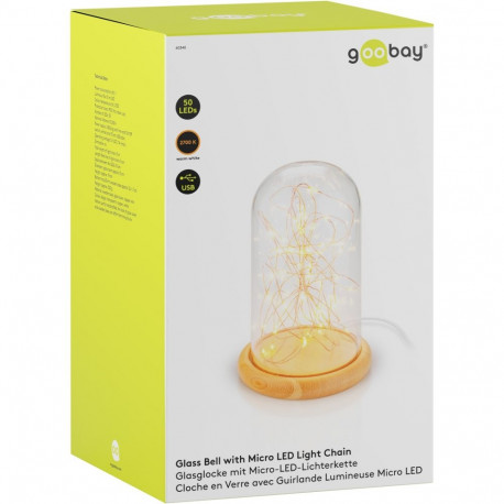 Goobay Glass Bell with Micro LED Light Chain