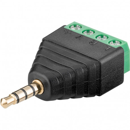 Goobay Terminal Block 4-pin > 3.5 mm male (4-pin, stereo) (10 tk)