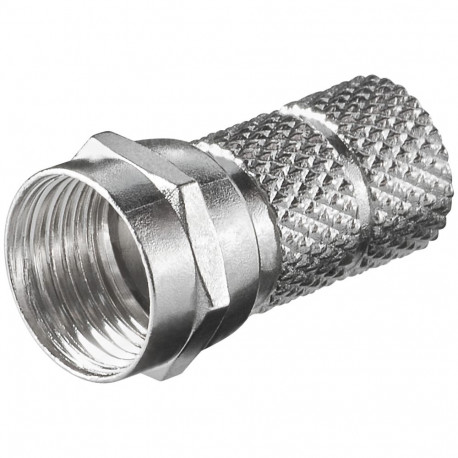 Goobay Twist-On F-Connector 6.5 mm zinc (100 tk)