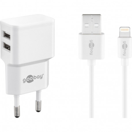 Goobay 12 W Dual Apple Lightning laadijakomplekt