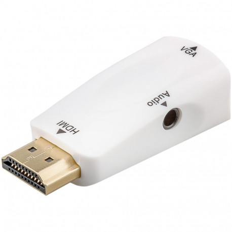 Goobay Compact HDMI/VGA-Adapter Incl. Audio