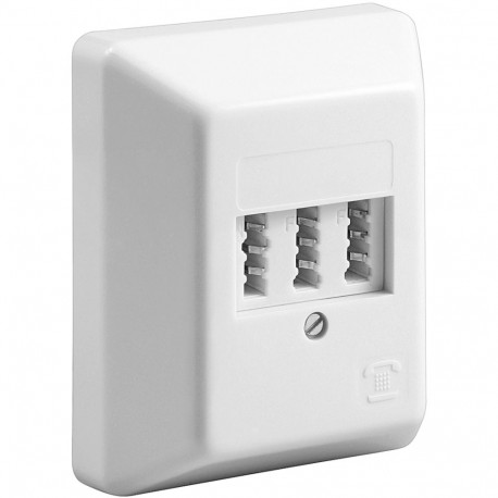 Goobay 3x TAE-NFF Wall Plate white