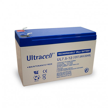 Ultracell pliiaku 12 V, 7,5 Ah (UL7.5-12)
