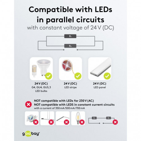 Goobay LED Transformer 24 V (DC), 30 W