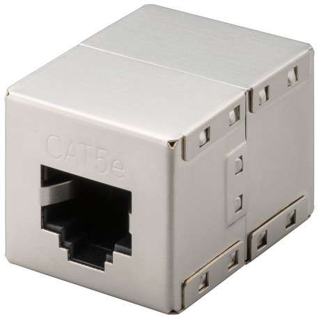 Goobay RJ45 Modular Coupler, CAT 5e, metal housing