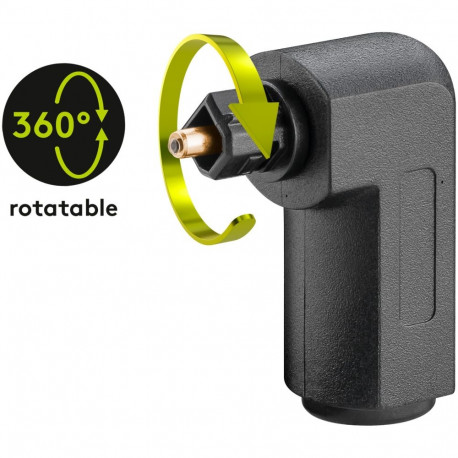 Goobay TOSLINK digitaalne heliadapter, 90° nurga all (10 tk)
