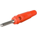 Goobay Soft Rubber Stacking Banana Plug red (10 tk)