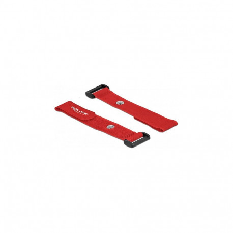 Delock takjakinnitusega kaablisidemed aasa ja kinnitusavaga L 190 × B 25 mm, 5 tk, punased