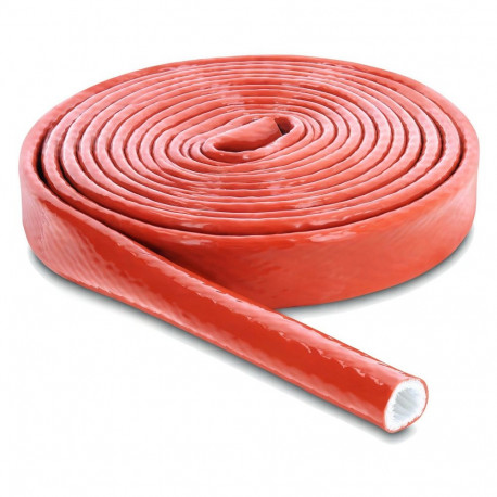 "Feuerfester Schutzschlauch silikonbeschichtet 3 m x 10 mm rot"
