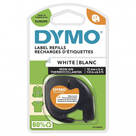 "Dymo Letratag Band aufbgelbar wei 12 mm x 2 m"