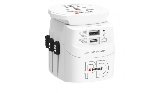 Skross PRO Light USB AC45PD reisadapter