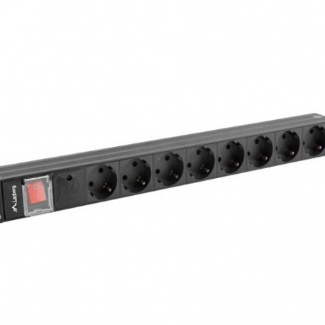 Toitejaotur Rack PDU 19 1U 16A 8X schuko 2M, must