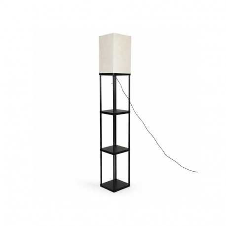 riiulitega põrandalamp ZD178 E27 160cm, must