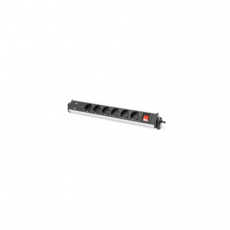 Digitus 6-way office power strip with 3x USB ports