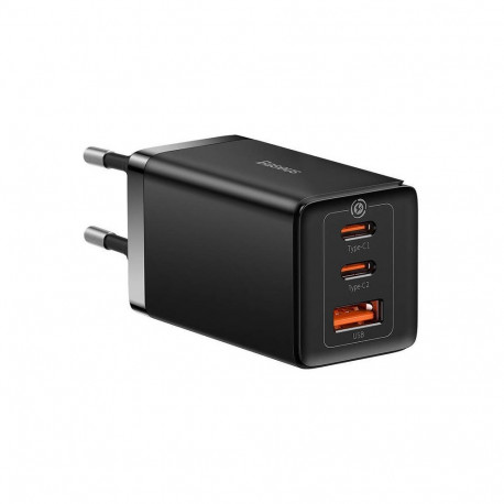 Baseus kiirlaadija CCGP120201 GaN 5 Pro 65W 1x USB-A 2x USB-C PD 3.0 QC 4.0 + USB-C-kaabel