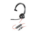 Poly Blackwire 3310 Mono USB-C Headset + Adapter