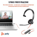 Poly Blackwire 3310 Mono USB-C Headset + Adapter