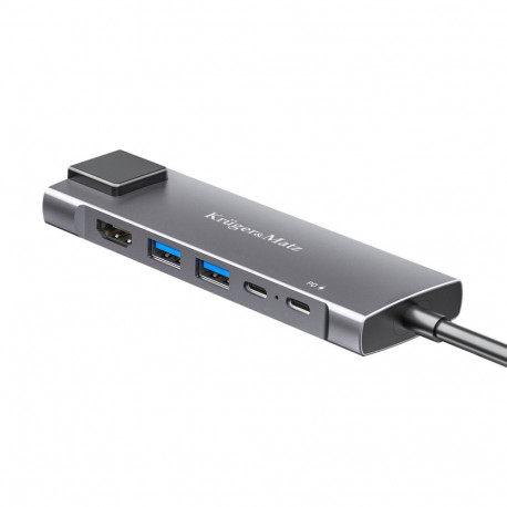 USB-C adapter (HUB) HDMI/2x USB3.0/2x USB-C/RJ45 jaoks